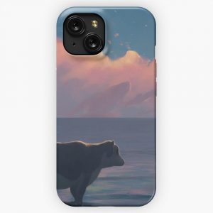A Cow At The Sea iPhone 15 Slim Phone Case Cover