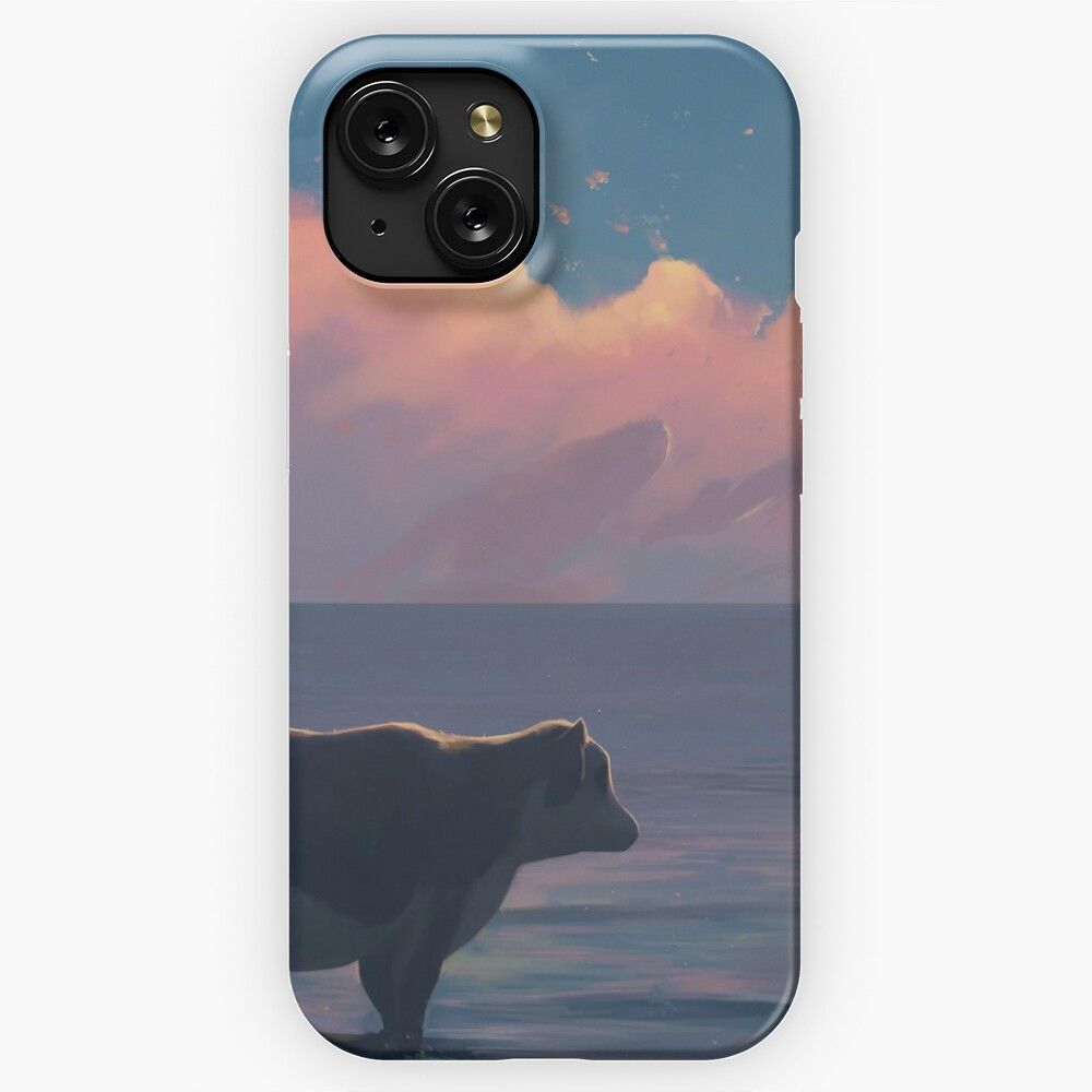 A Cow At The Sea iPhone 15 Slim Phone Case Cover