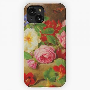 A Forest Floor With Roses And A Butterfly Josef Lauer iPhone 15 Slim Phone Case Cover