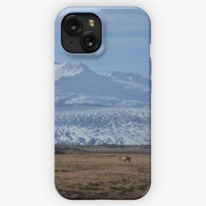 A Reindeer In Front Of An Icelandic Glacier iPhone 15 Slim Phone Case Cover