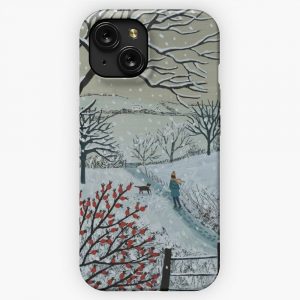 A Snowy Walk iPhone 15 Slim Phone Case Cover