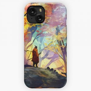 A Wolf In The Colorful Forest iPhone 15 Slim Phone Case Cover