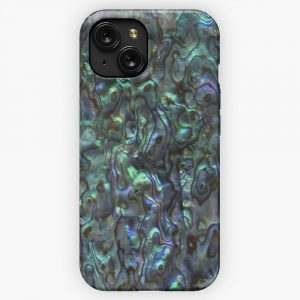 Abalone Shell Paua Shell Seashell Patterns Sea Shells Natural iPhone 15 Slim Phone Case Cover