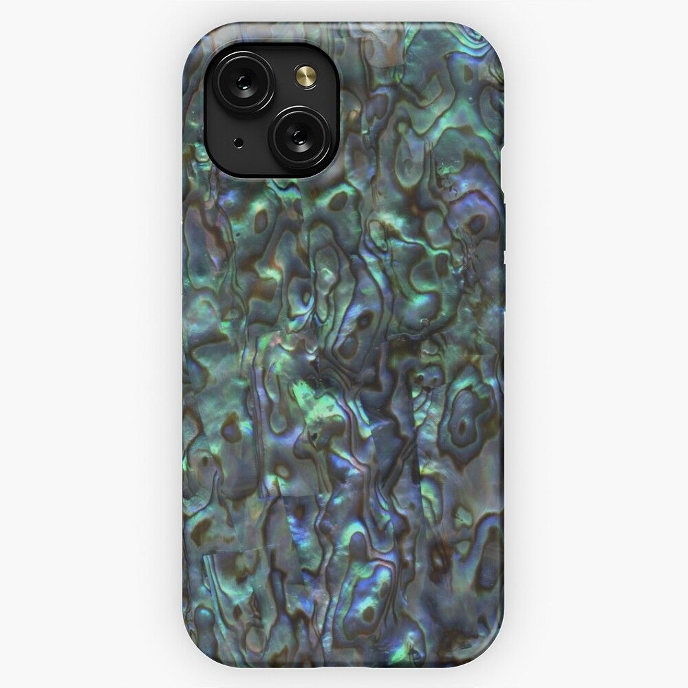 Abalone Shell Paua Shell Seashell Patterns Sea Shells Natural iPhone 15 Slim Phone Case Cover