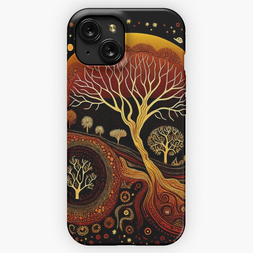 Aboriginal Landscape iPhone 15 Slim Phone Case Cover