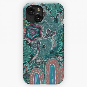 Aboriginal Print iPhone 15 Slim Phone Case Cover