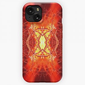 Abstract Fire iPhone 15 Slim Phone Case Cover
