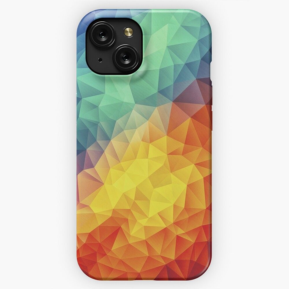Abstract Multi Color Cubizm Painting iPhone 15 Slim Phone Case Cover