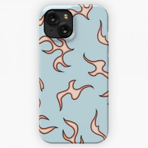 Aesthetic Flames Blue iPhone 15 Slim Phone Case Cover
