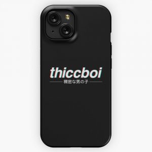 Aesthetic Japanese Thicc Boi Logo iPhone 15 Slim Phone Case Cover