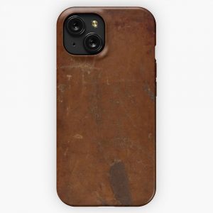 Age Stained Cracked Buffalo Leather iPhone 15 Slim Phone Case Cover