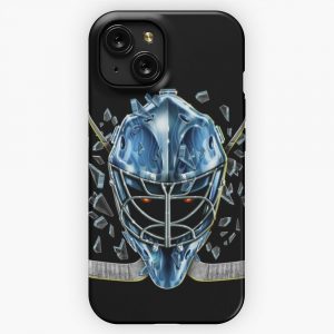 Airbrushed Hockey Mask With Exploding Ice iPhone 15 Slim Phone Case Cover