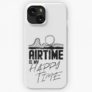 Airtime Is My Happy Time I Funny Rollercoaster Enthusiast Design iPhone 15 Slim Phone Case Cover