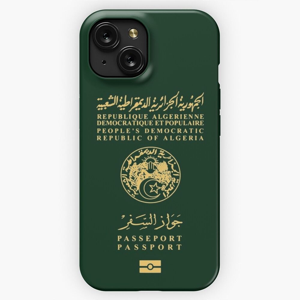 Algeria Algerian Passport 2 iPhone 15 Slim Phone Case Cover