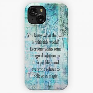 Alice In Wonderland Magic Quote iPhone 15 Slim Phone Case Cover