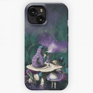 Alice In Wonderland Smoking Caterpillar iPhone 15 Slim Phone Case Cover