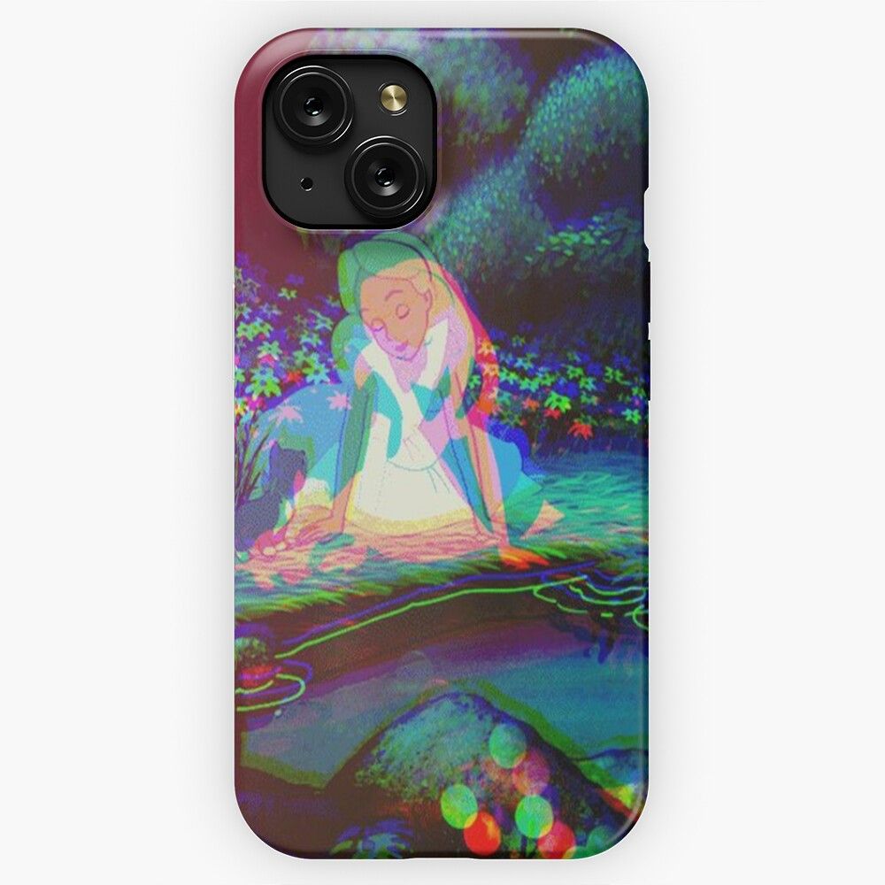 Alice In Wonderland Trippy iPhone 15 Slim Phone Case Cover