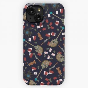 Alice Madness Returns Pattern Dark iPhone 15 Slim Phone Case Cover