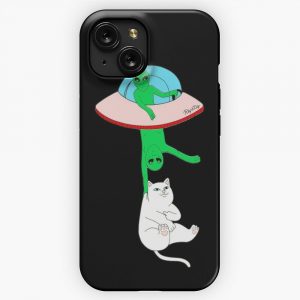 Aliens And Flying Saucers iPhone 15 Slim Phone Case Cover