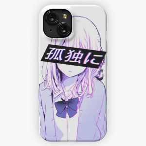 All Alone Sad Japanese Anime Aesthetic iPhone 15 Slim Phone Case Cover