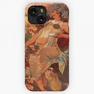 Alphonse Mucha Autumn Season N 02 iPhone 15 Slim Phone Case Cover