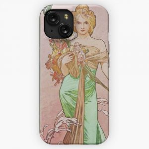 Alphonse Mucha Spring 2 iPhone 15 Slim Phone Case Cover