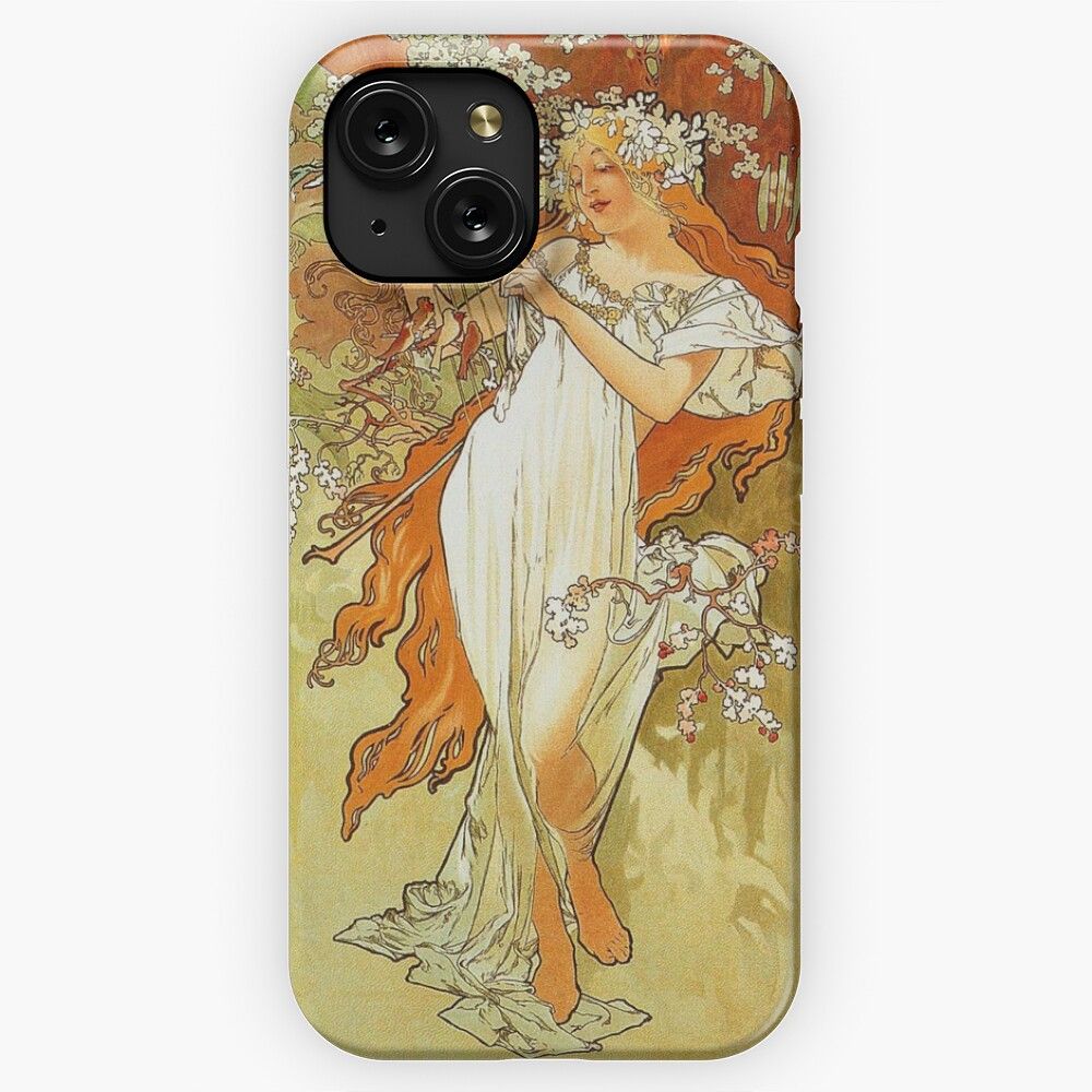 Alphonse Mucha Spring iPhone 15 Slim Phone Case Cover