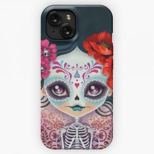 Amelia Calavera Sugar Skull iPhone 15 Slim Phone Case Cover