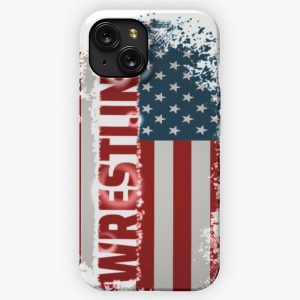 America Flag Wrestling iPhone 15 Slim Phone Case Cover