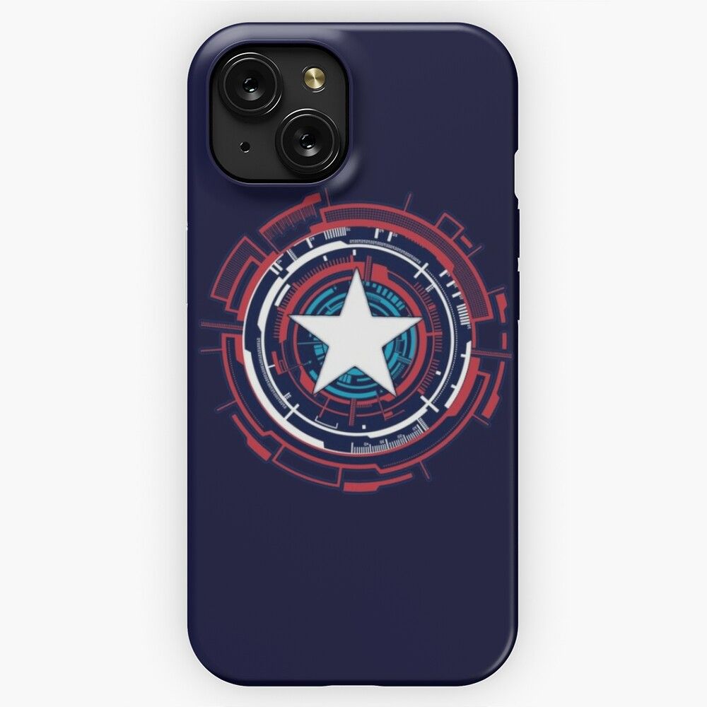 America Hero Futuristic Logo iPhone 15 Slim Phone Case Cover
