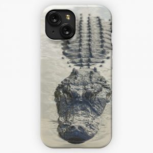 American Alligator Floating In Water iPhone 15 Slim Phone Case Cover