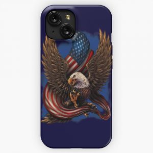American Eagle And Flag iPhone 15 Slim Phone Case Cover