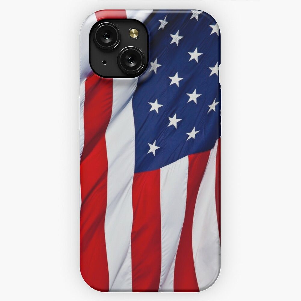 American Flag Flying iPhone 15 Slim Phone Case Cover