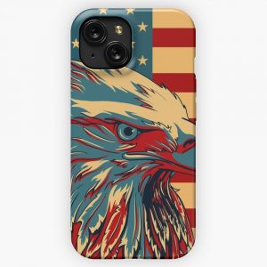 American Patriotic Eagle Bald iPhone 15 Slim Phone Case Cover