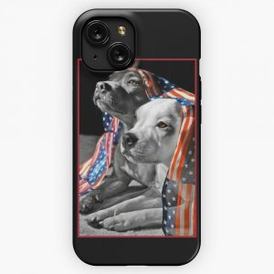 American Pit Bull Terrier Usa Flag Patriotic Dog Gift iPhone 15 Slim Phone Case Cover