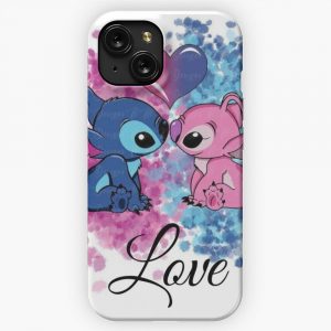Amor Stitch iPhone 15 Slim Phone Case Cover