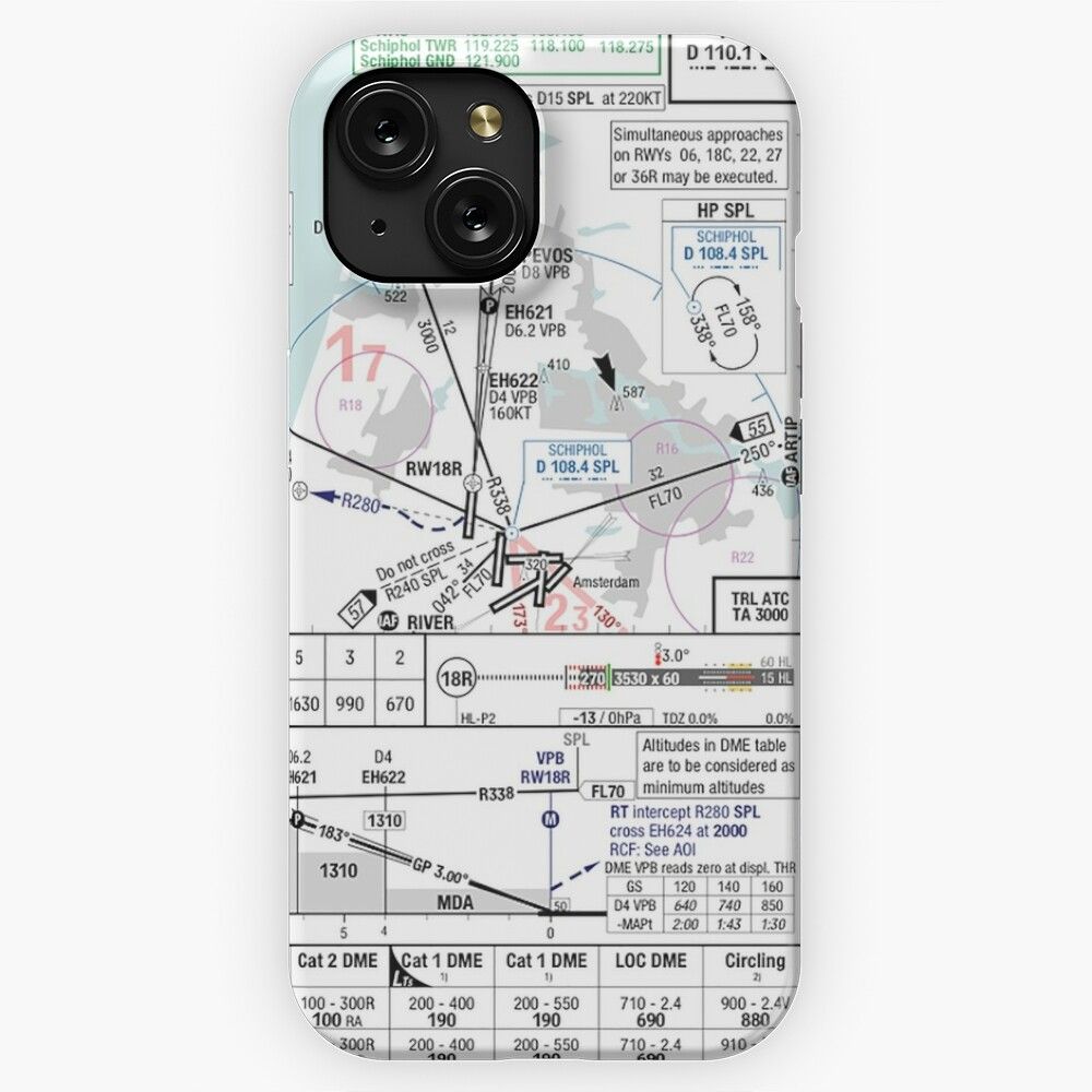 Amsterdam Ils 18R Approach Plate iPhone 15 Slim Phone Case Cover