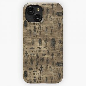 Ancient Alien Hieroglyphics iPhone 15 Slim Phone Case Cover