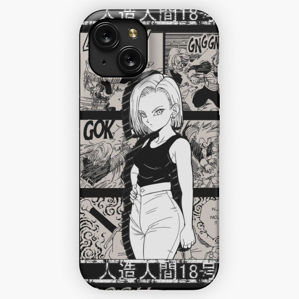 Android 18 C18 iPhone 15 Slim Phone Case Cover