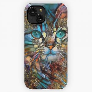 Andyna Cat Chat Cat Lea Roche Paintings 2 iPhone 15 Slim Phone Case Cover