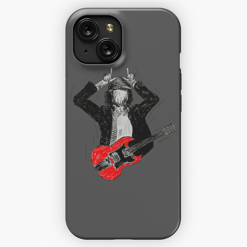 Angus Young Grey iPhone 15 Slim Phone Case Cover