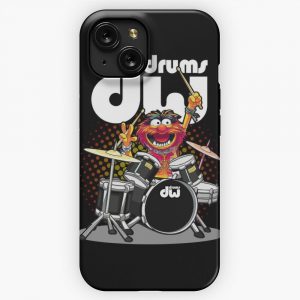 Animal Drummer Dw Drums Black iPhone 15 Slim Phone Case Cover