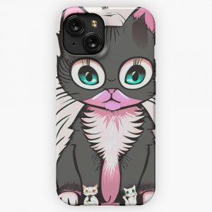 Anime Cat With Kitty Paws iPhone 15 Slim Phone Case Cover