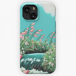 Anime Flowers In The River Scenery iPhone 15 Slim Phone Case Cover