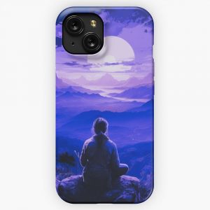 Anime Girl On Mountain iPhone 15 Slim Phone Case Cover