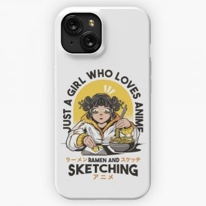 Anime Ramen Sketching Just A Girls Passion Passionate Otaku Spressionz iPhone 15 Slim Phone Case Cover