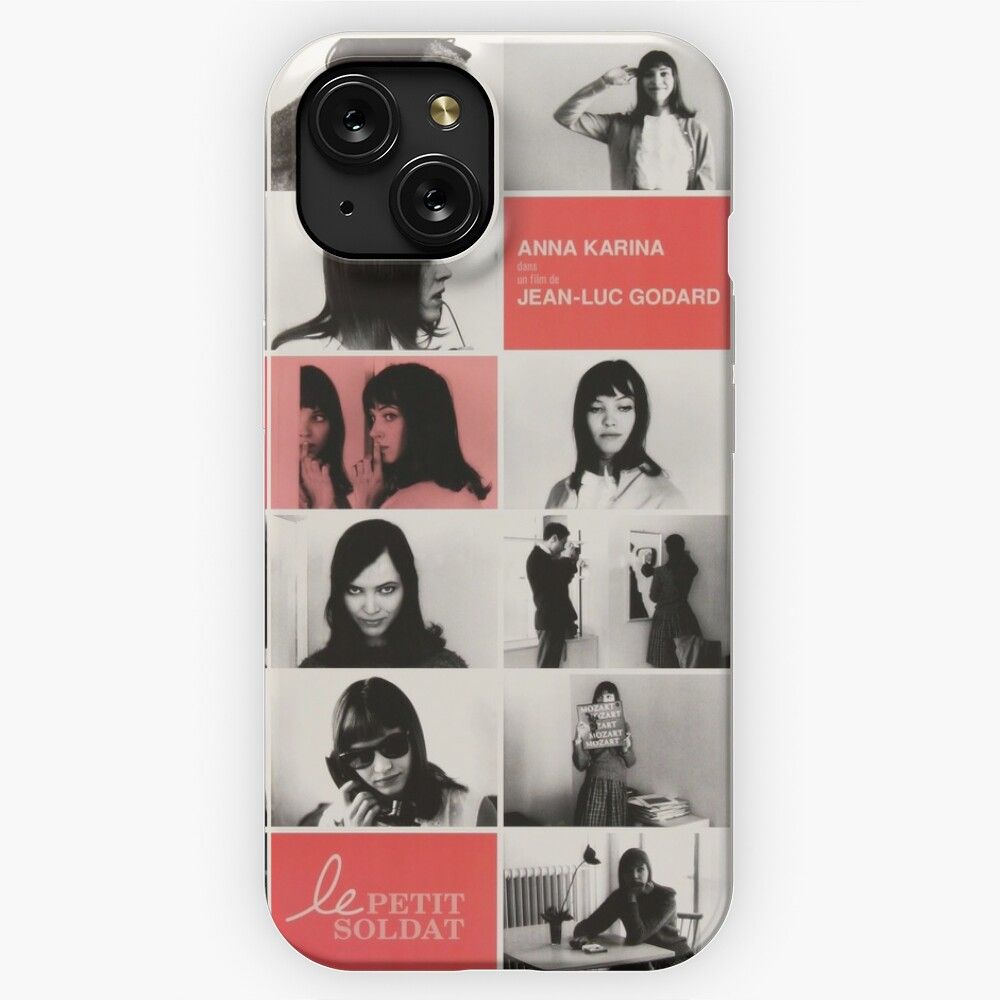 Anna Karina Godard Le Petit Soldat Vintage French Movie Poster iPhone 15 Slim Phone Case Cover