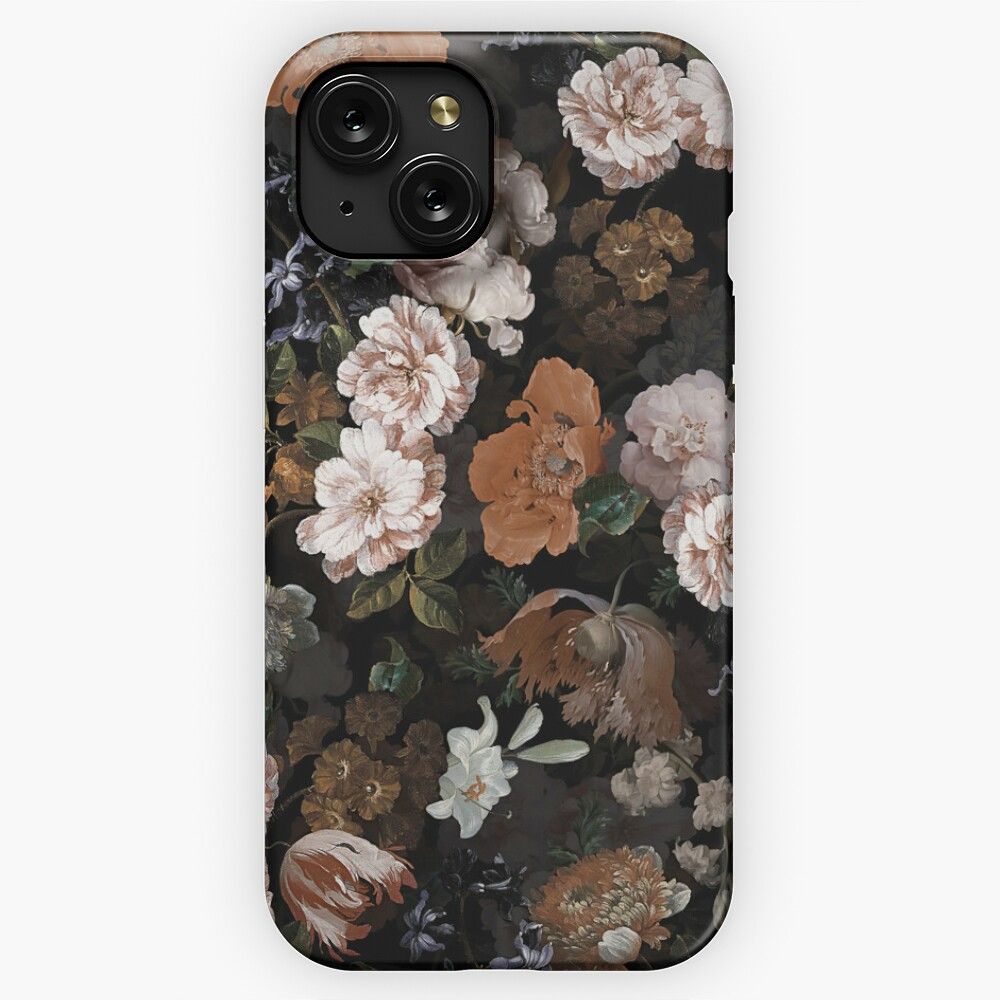 Antique Botanical Midnight Vintage Flower Botanical Night Garden iPhone 15 Slim Phone Case Cover