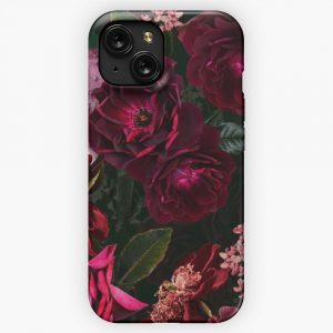 Antique Midnight Botanical Flower Rose Botanical Night Garden iPhone 15 Slim Phone Case Cover