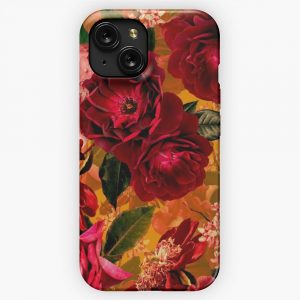 Antique Summer Day Botanical Flower Rose Botanical Night Garden iPhone 15 Slim Phone Case Cover